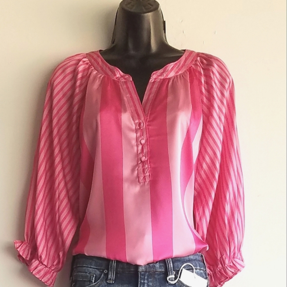 Umgee Raglan Sleeve High Low Hem Blouse - Picture 8 of 8